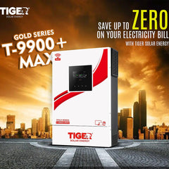 Tiger T-9900+ Max Gold Series 7kW Hybrid Solar Inverter With 9900W PV | Built-in WiFi | Dual Output | BMS Port