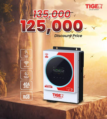 Tiger T-7200+ Gold Series 4kW Hybrid Solar Inverter With 7200W PV | Built-in WiFi | Dual Output | BMS Port