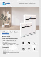 Hisel Wall Mounted LiFePO4 Battery 51.2V 100Ah Battery