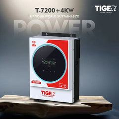 Tiger T-7200+ Gold Series 4kW Hybrid Solar Inverter With 7200W PV | Built-in WiFi | Dual Output | BMS Port