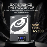 Tiger T-9500+ Gold Series 6.5kW Hybrid Solar Inverter With 9500W PV | Built-in WiFi | Pure Sine Wave | Dual Inputs | Three Outputs