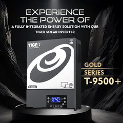 Tiger T-9500+ Gold Series 6.5kW Hybrid Solar Inverter With 9500W PV | Built-in WiFi | Pure Sine Wave | Dual Inputs | Three Outputs