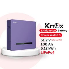 Knox Power Wall 6.0 - 51.2V 100AH IP20 Lithium-Ion Battery – 5.12kWh Wall-Mounted Energy Storage Solution