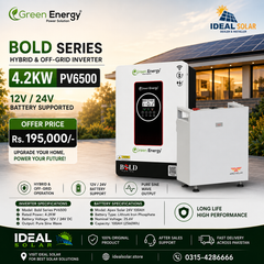 Combo Deal Green Energy Inverter 4.2kw Plus Lithium Battery 24 Volt 102Ah