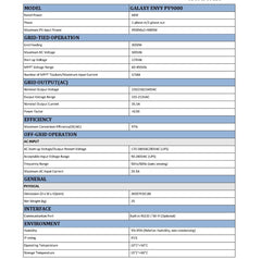 GALAXY ENVY PV9000 | ONGRID SOLAR INVERTER
