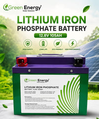 Combo Deal Fixon Inverter 2kw Plus Green Energy Lithium Battery 12 Volt 105Ah