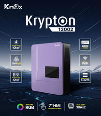 Knox Krypton 13002 | 10KW Hybrid Solar Inverter With 13000W PV, Dual MPPT, Wi-Fi & Large HMI Touchscreen